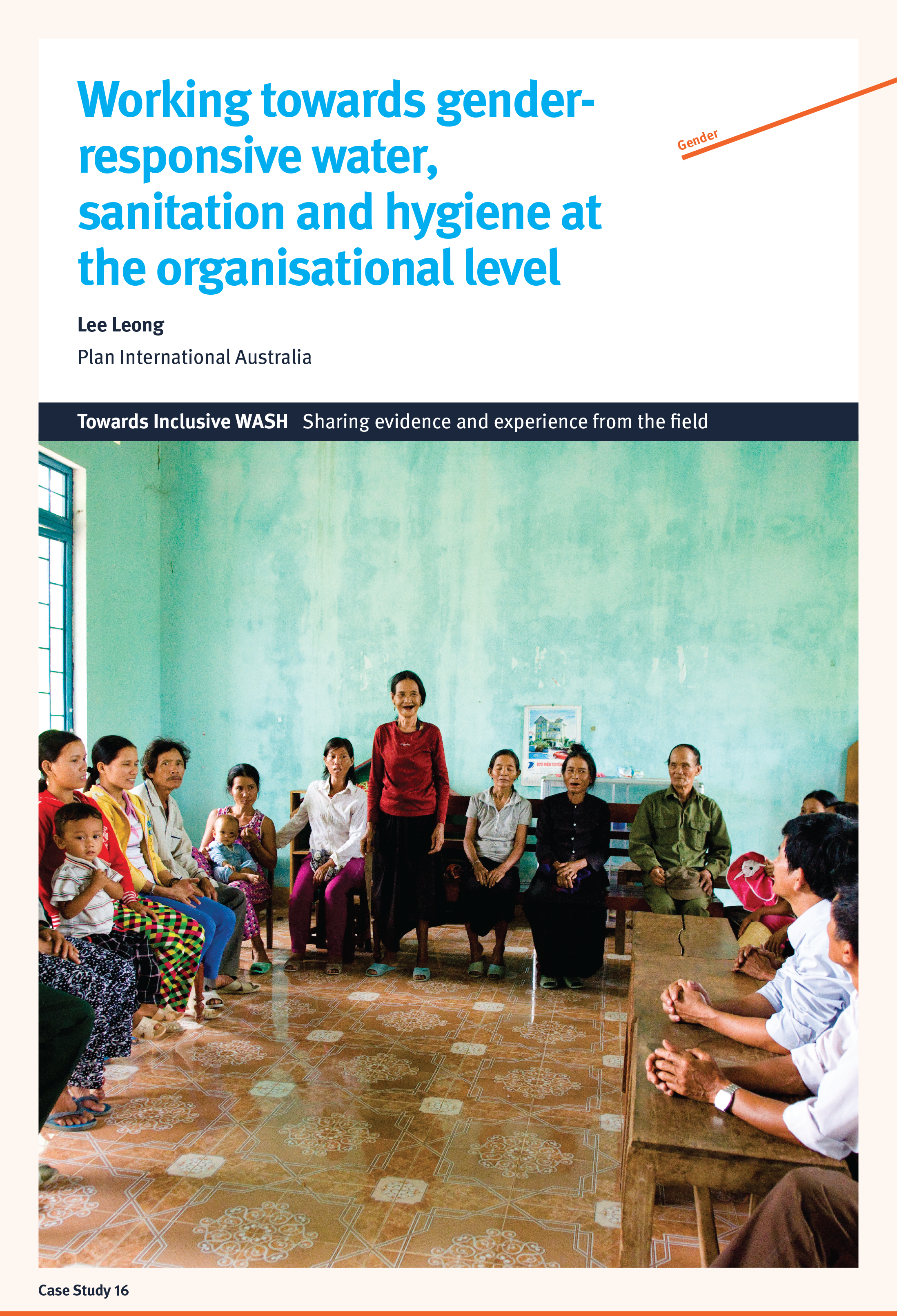 Working towards gender-responsive water, sanitation and hygiene at the organisational level